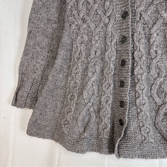 Free People Gray Cable Knit Cardigan - Picture 4 of 16
